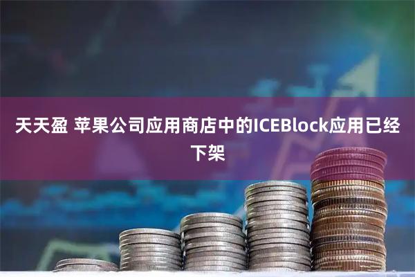 天天盈 苹果公司应用商店中的ICEBlock应用已经下架